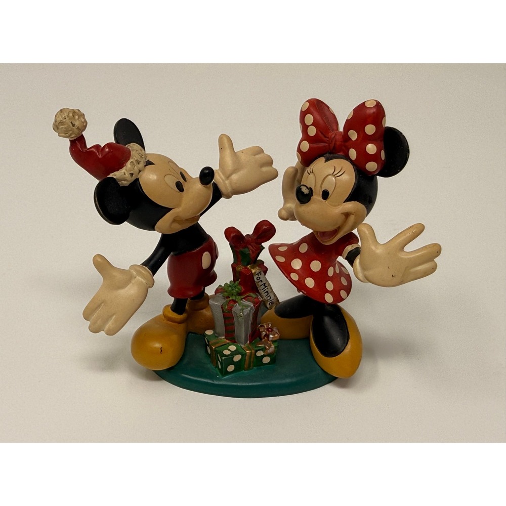 Danbury Mint Disney Mickey Minnie Mouse December Christmas Figurine Calendar